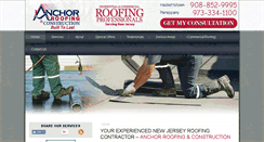 Desktop Screenshot of anchorroofingnj.com